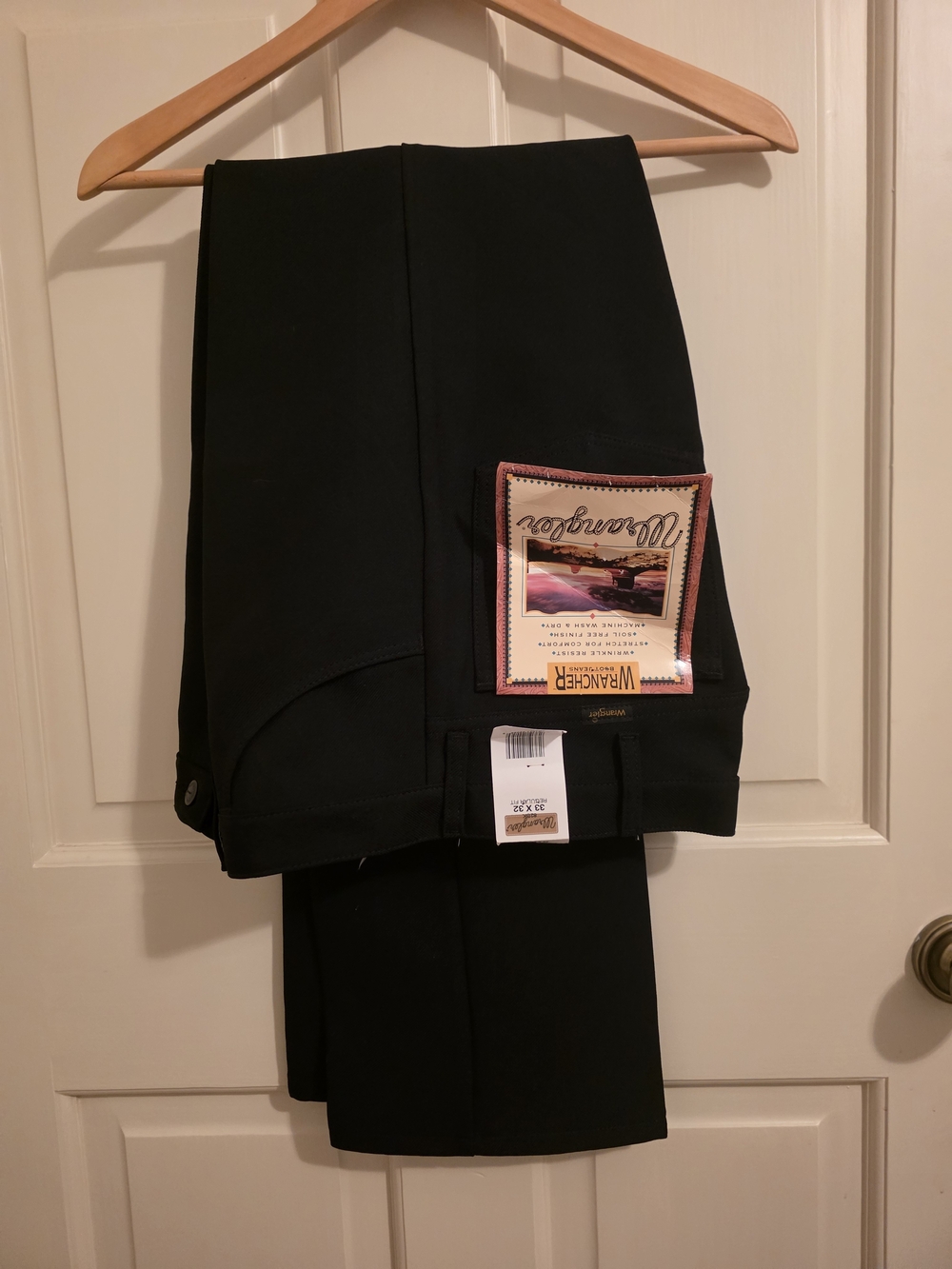 Wrangler Black Jeans with Patch Detail